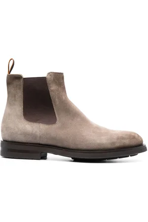 santoni Round-toe suede ankle boots