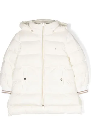 HERNO Embroidered-logo padded hooded jacket