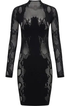 DION LEE Cobra semi-sheer lace minidress