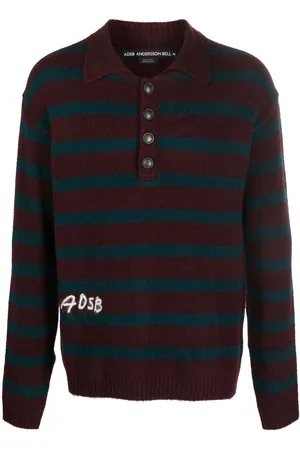 Andersson Bell Logo-embroidered striped polo shirt