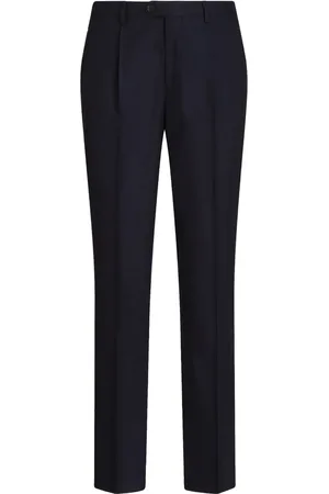 Etro Pressed-crease wool trousers