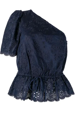 Ralph Lauren One-shoulder broderie anglaise top