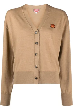 Kenzo Boke Flower-appliqué wool cardigan