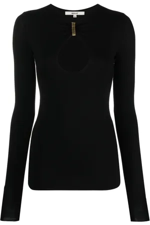 MANURI Long-sleeve cut-out T-shirt