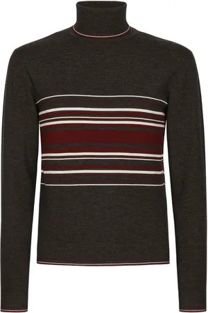 Dolce & Gabbana Striped roll-neck wool jumper
