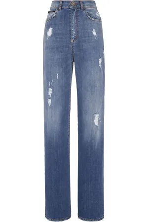 Philipp Plein Logo-patch straight-leg jeans