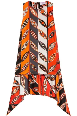 Puccini Graphic-print sleeveless blouse