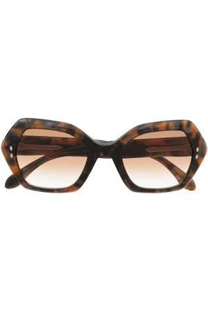 Isabel Marant Geometric-frame tortoiseshell sunglasses