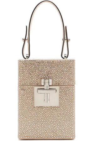 Oscar de la Renta Crystal pave alibi cube bag