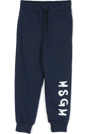 Msgm Logo-print cotton track pants
