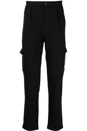 Ports V Logo-patch cotton track pants