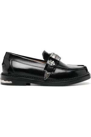 TOGA PULLA Buckle-detail leather loafers