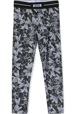 Msgm Star-print elasticated-waist leggings