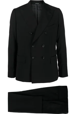 ERALDO Peak-lapel wool double-breasted suit