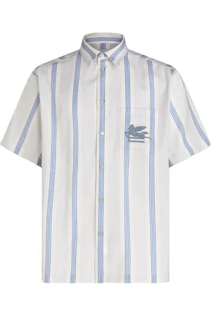Etro Pegaso logo-embroidered cotton shirt