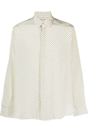 Saint Laurent Polka-dot print silk shirt