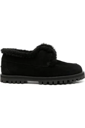 LE SILLA Yacht shearling-lining suede loafers