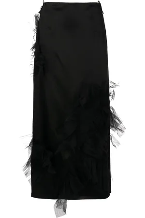 JNBY Tulle ruffled straight skirt