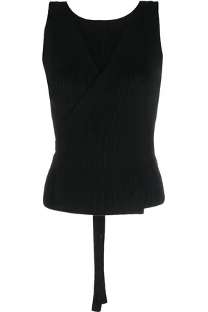 Patou Ribbed-knit wrap top