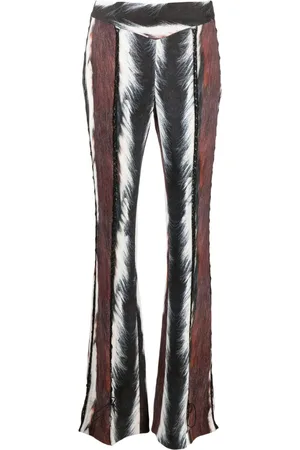 Roberto Cavalli Animal-print lace-up trousers