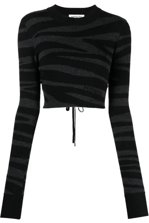 MONSE Zebra-knit cropped jumper