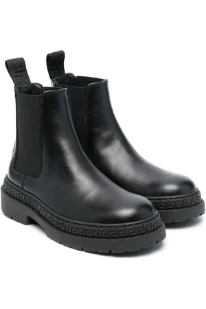 VERSACE Slip-on leather ankle boots