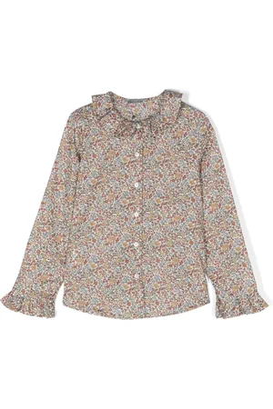 Il gufo Floral-print cotton blouse