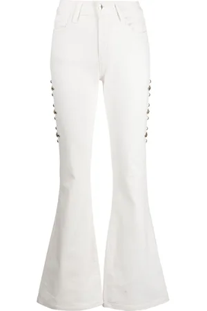 Madison.Maison Stud-embellished flared jeans