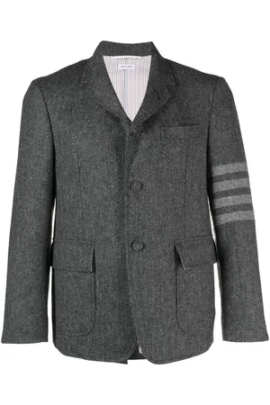 Thom Browne Stripe-detail single-breasted blazer
