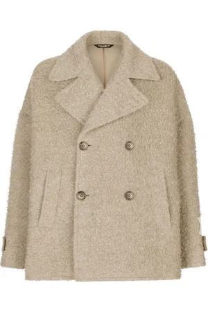 Dolce & Gabbana Double-breasted brushed peacoat