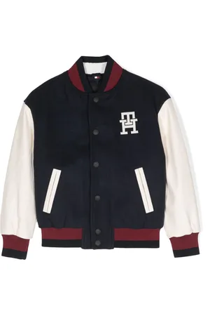 Tommy Hilfiger Logo-appliqué stripe-detail bomber jacket