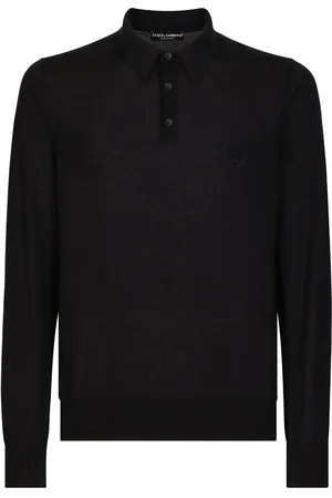 Dolce & Gabbana Logo-embroidered cashmere polo shirt
