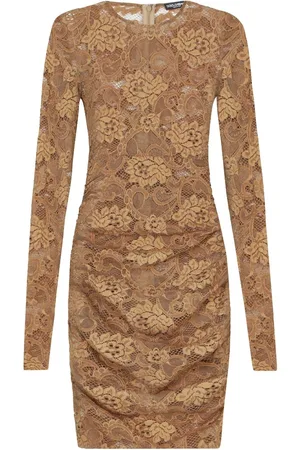 Dolce & Gabbana Floral-lace semi-sheer minidress