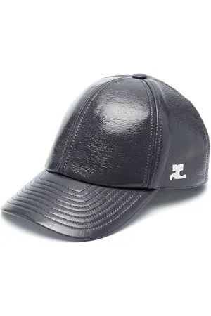 Courrèges Logo-embroidered glossy-finish cap
