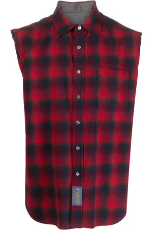 Maison Margiela X Pendleton checked sleeveless shirt