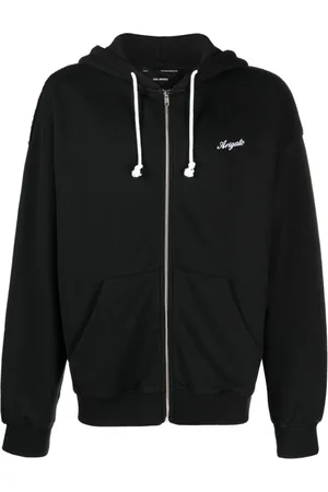 Axel Arigato Embroidered-logo zip-fastening hoodie