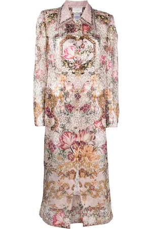 Camilla Graphic-print silk coat