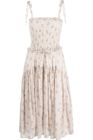 Ralph Lauren Floral-print smocked cotton dress