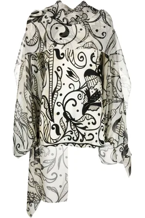F.R.S For Restless Sleepers Graphic-print silk blouse