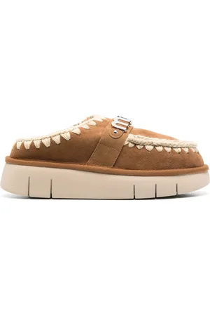 Mou Logo-plaque chunky slippers