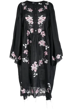 Natasha Zinko Geometric-embroidered midi dress