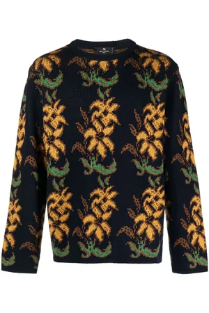 Etro Floral intarsia-knit wool jumper