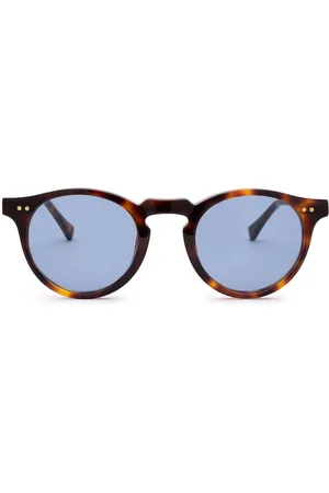 Nialaya Tortoiseshell-effect round-frame sunglasses