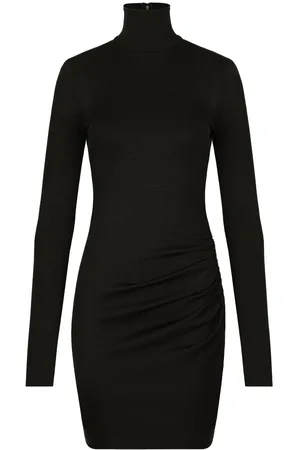 Dolce & Gabbana Ruched high-neck minidress