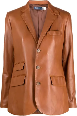Ralph Lauren Saddle Leather single-breasted blazer
