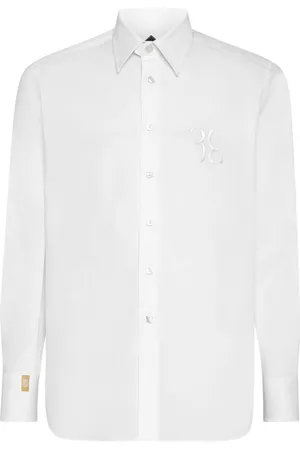 BILLIONAIRE Logo-embroidery cotton shirt