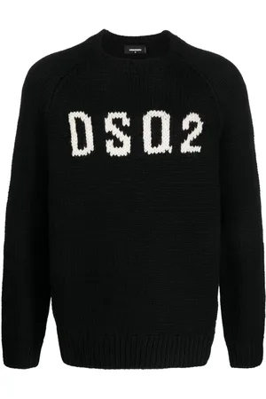 Dsquared2 Logo intarsia-knit wool jumper