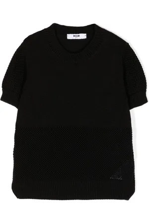 Msgm Tricot-knit short-sleeve top