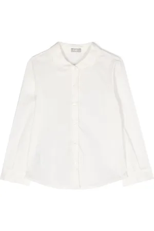 Il gufo Scallop-collar cotton shirt