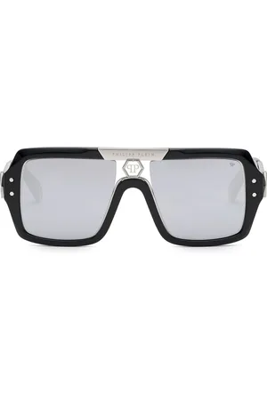 Philipp Plein Square logo-print sunglasses